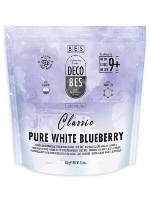 BES Decobes Pure White Blueberry 9+ Platinum 500g - melír s extra platin efektem Akce