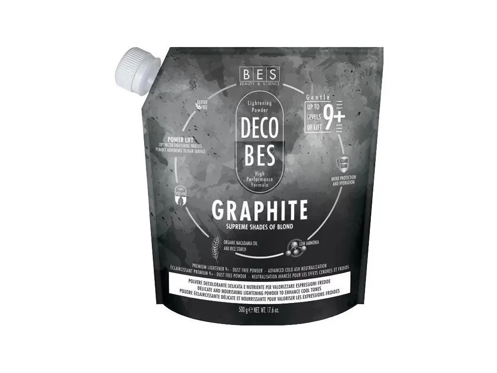 Kup Teď BES Decobes Graphite 9+ Gentle 500g - melír pro intenzivní popelavě studenou blond