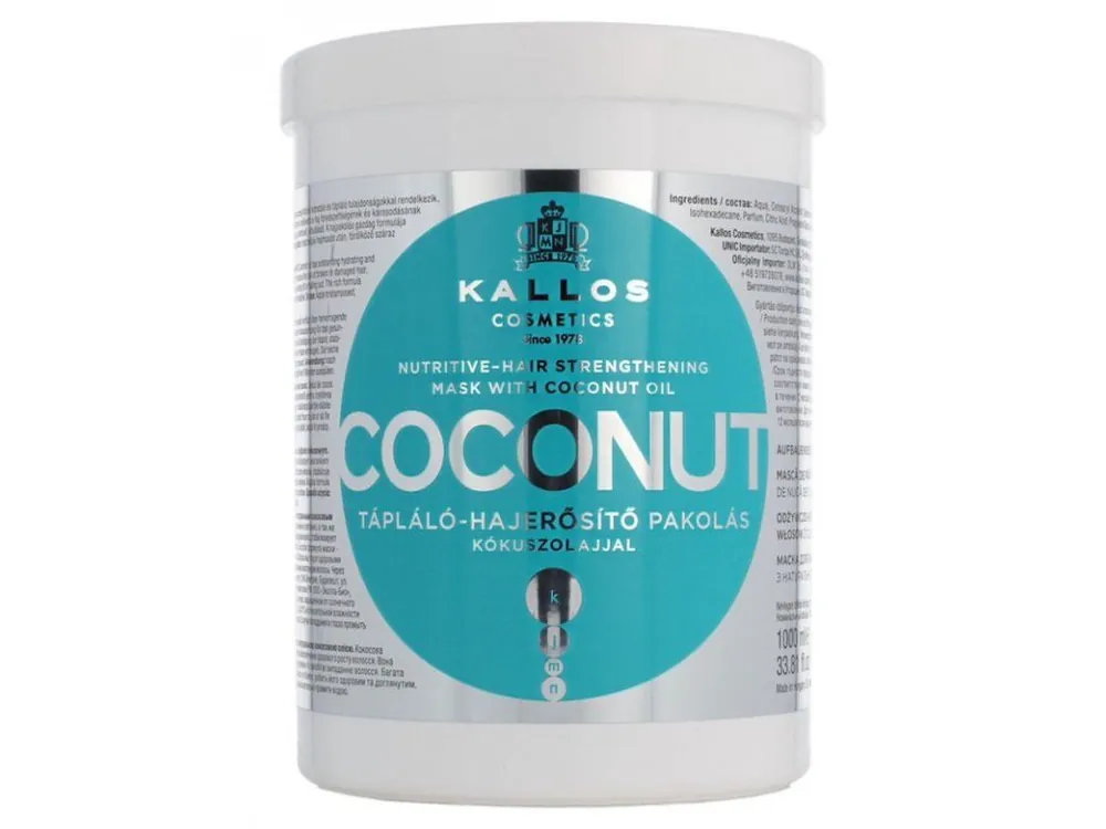 Expresní Doručení KALLOS KJMN Coconut Mask 1000ml - hydratační maska na vlasy s kokosovým olejem