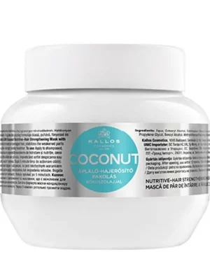 KALLOS KJMN Coconut Mask 275ml - hydratační maska na vlasy s kokosovým olejem Nová Kolekce