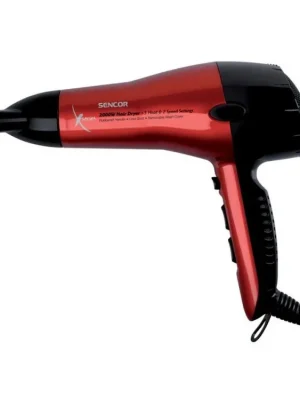 Značkový SENCOR SHD 6600 Fén na vlasy 2000W - ultra lehký vysoušeč vlasů - červený