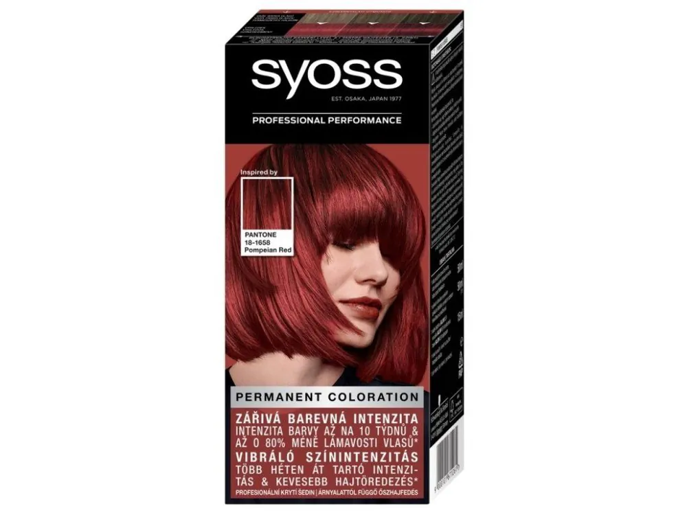 SYOSS Professional Permanentní barva na vlasy - Pompeian Red 5-72 Horká Nabídka