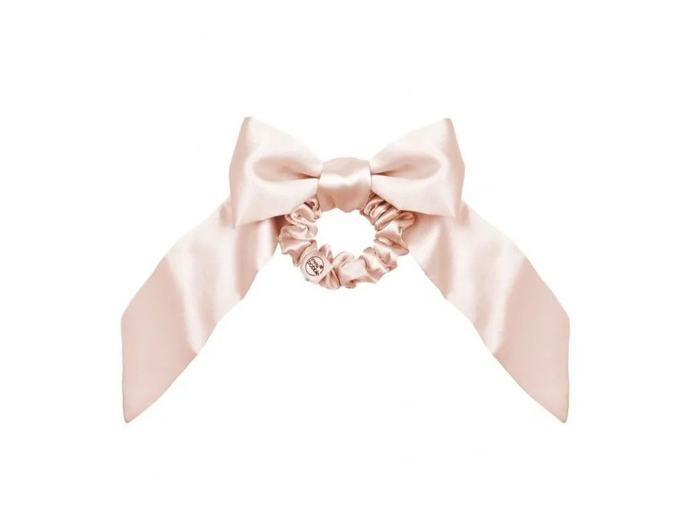 Expresní Doručení INVISIBOBBLE SPRUNCHIE SLIM Ballerina Bow - Látková gumička do vlasů s mašlí - růžová