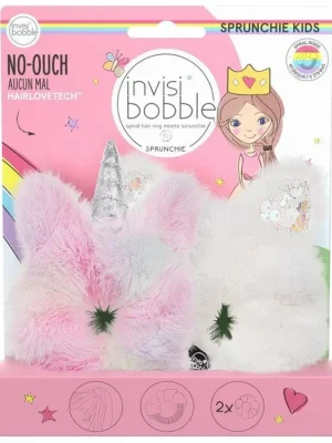Cenová Bomba INVISIBOBBLE Kids SPRUNCHIE DUO Bunnycorn 2ks - Dětské ozdobné gumičky do vlasů