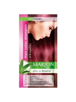 Finální Výprodej MARION Hair Color Shampoo 97 Cherry - barevný tónovací šampon 40ml - višňová