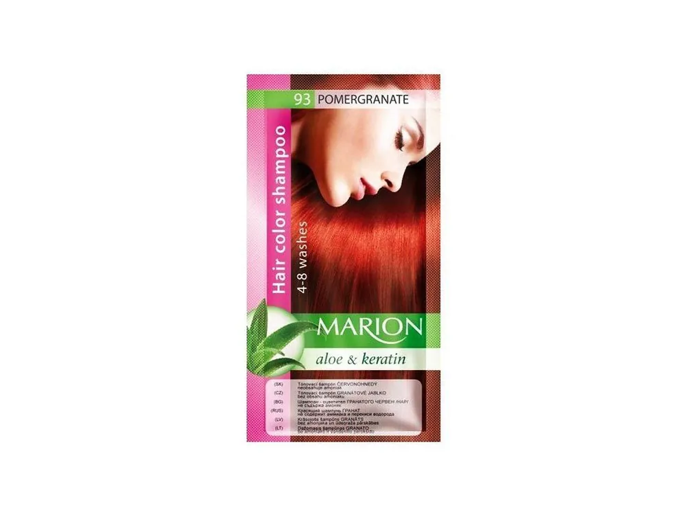 Značkový MARION Hair Color Shampoo 93 Pomegranate - barevný tónovací šampon 40ml - granátově červená
