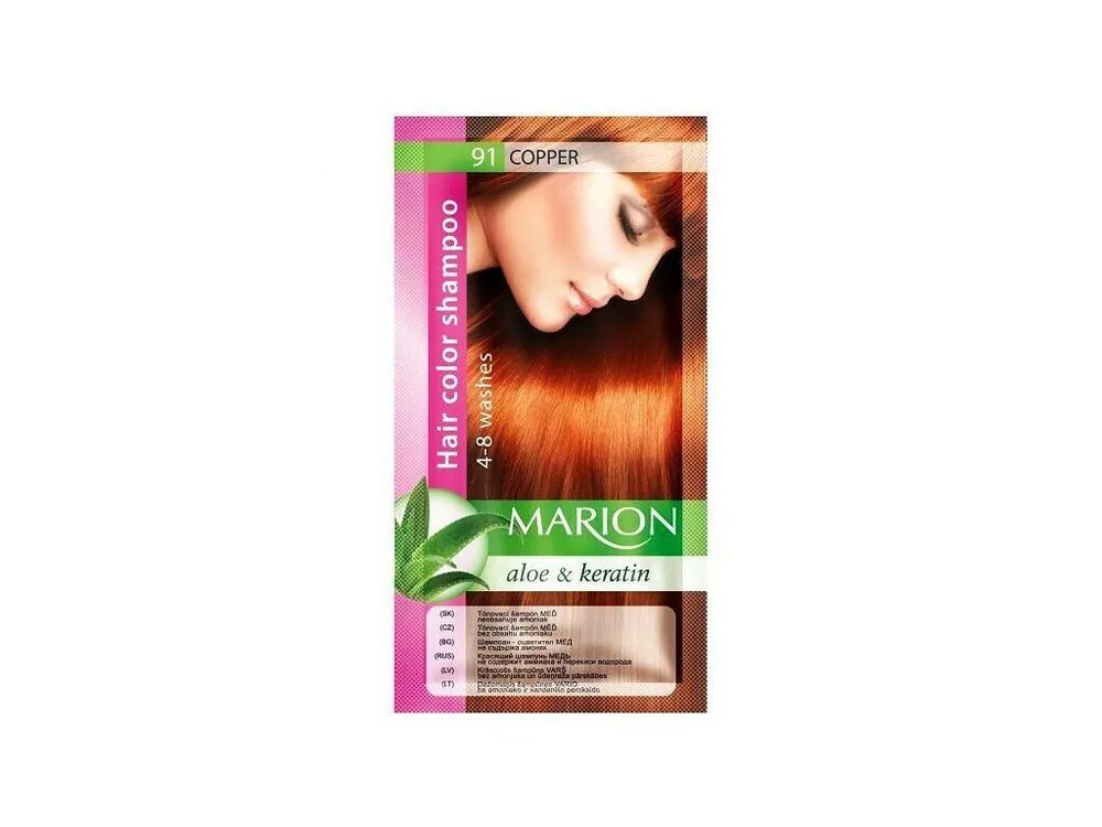 Koupit Online MARION Hair Color Shampoo 91 Copper - barevný tónovací šampon 40ml - měděná
