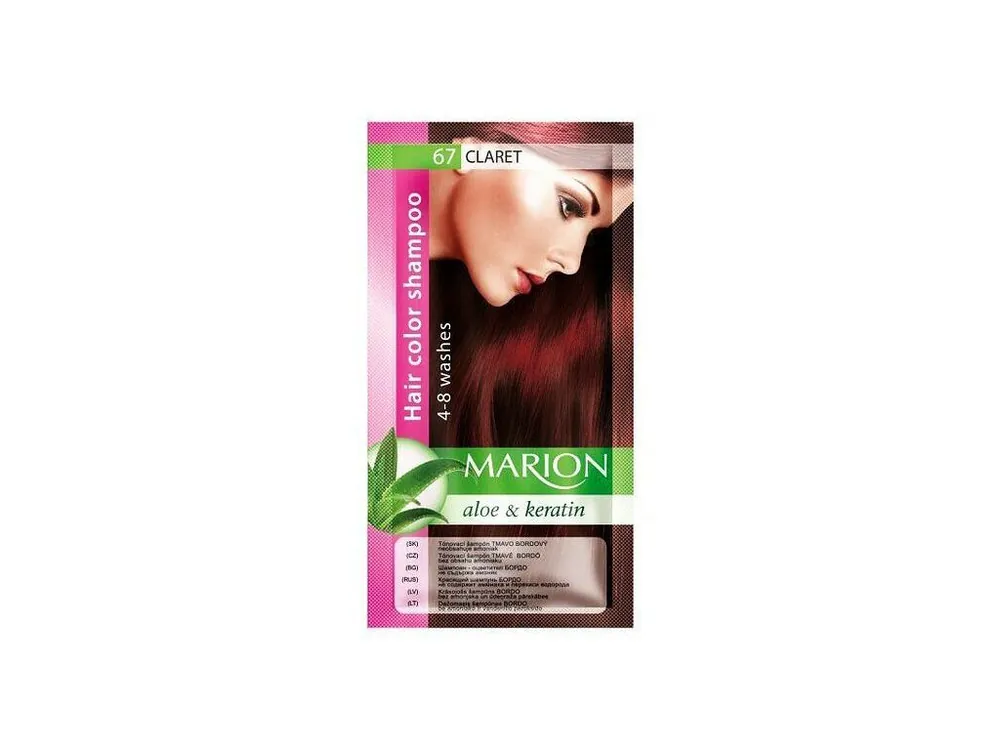 Zlevněný MARION Hair Color Shampoo 67 Claret - barevný tónovací šampon 40ml - tmavá bordó