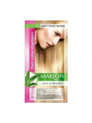 Horká Nabídka MARION Hair Color Shampoo 51 Light Pearl Blonde - tónovací šampon 40ml - světle perleťová blond