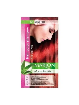 MARION Hair Color Shampoo 65 Wine Red - barevný tónovací šampon 40ml - vínově červená Oblíbený