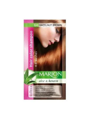 MARION Hair Color Shampoo 64 Hazelnut Brown - barevný tónovací šampon 40ml - oříšková Kup Teď