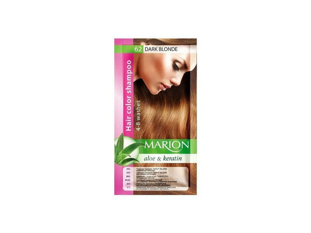 MARION Hair Color Shampoo 62 Dark Blonde - barevný tónovací šampon 40ml - tmavá blond Nejlepší Cena