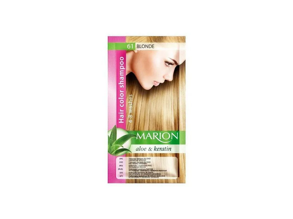 MARION Hair Color Shampoo 61 Blonde - barevný tónovací šampon 40ml - blond Nejprodávanější