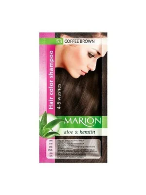 Zlevněný MARION Hair Color Shampoo 53 Coffe Brown - barevný tónovací šampon 40ml - kávově hnědá