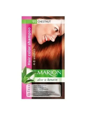 Sleva MARION Hair Color Shampoo 95 Chestnut - barevný tónovací šampon 40ml - kaštanová