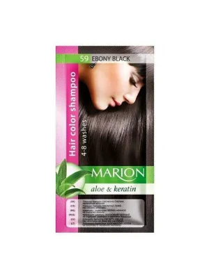 MARION Hair Color Shampoo 59 Ebony Black - barevný tónovací šampon 40ml - ebenově černá Koupit Online