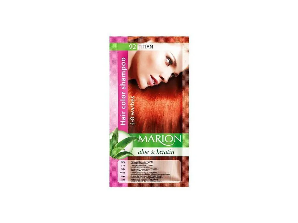 MARION Hair Color Shampoo 92 Titian - barevný tónovací šampon 40ml - tizián Must-Have