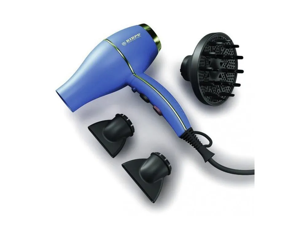 Nejlepší Cena KIEPE Professional Bloom Hairdryer MARINE BLU 2000W - profi fén na vlasy s difuzérem - modrý