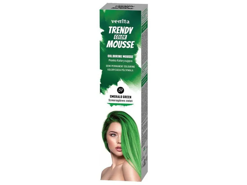 Zlevněný VENITA Trendy Color Mousse 37 EMERALD GREEN - barevné pěnové tužidlo 75ml - zelené