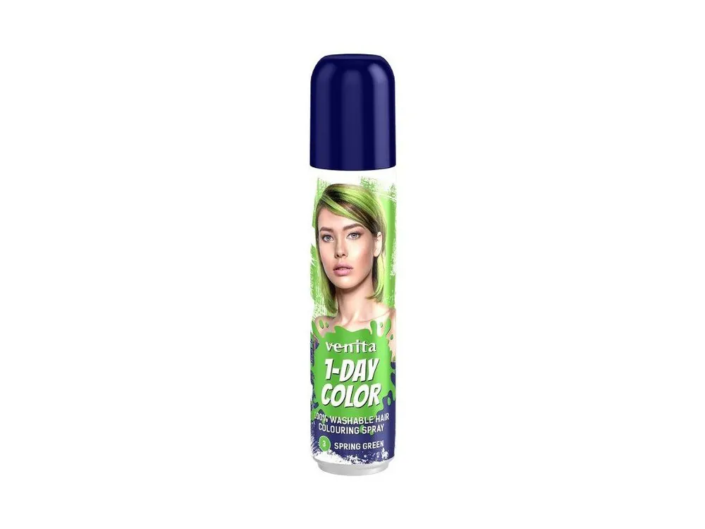 VENITA 1-DAY Colouring Spray 3 SPRING GREEN - barevný sprej na vlasy 50ml - zelený Výprodej