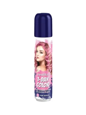 VENITA 1-DAY Colouring Spray 8 PINK WORLD - barevný sprej na vlasy 50ml - růžový Nová Kolekce