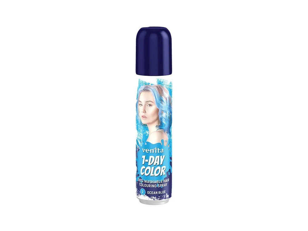 Nejlepší Cena VENITA 1-DAY Colouring Spray 2 OCEAN BLUE - barevný sprej na vlasy 50ml - světle modrý