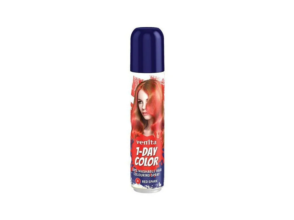 VENITA 1-DAY Colouring Spray 4 SPARK RED - barevný sprej na vlasy 50ml - červený Super Cena
