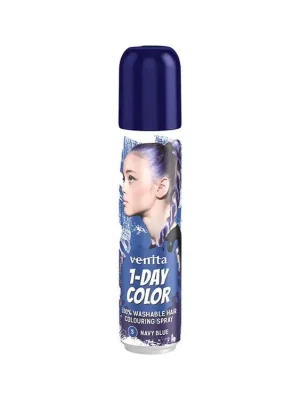 VENITA 1-DAY Colouring Spray 5 NAVY BLUE - barevný sprej na vlasy 50ml - tmavě modrý Super Cena