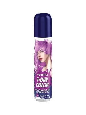 Časově Omezené VENITA 1-DAY Colouring Spray 10 VIOLET AURA - barevný sprej na vlasy 50ml - fialový