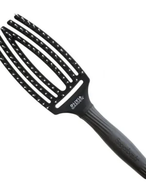 Autentický OLIVIA GARDEN FB1PC-CM Fingerbrush Combo Medium Black - Profesionální kartáč s kančími štětinami