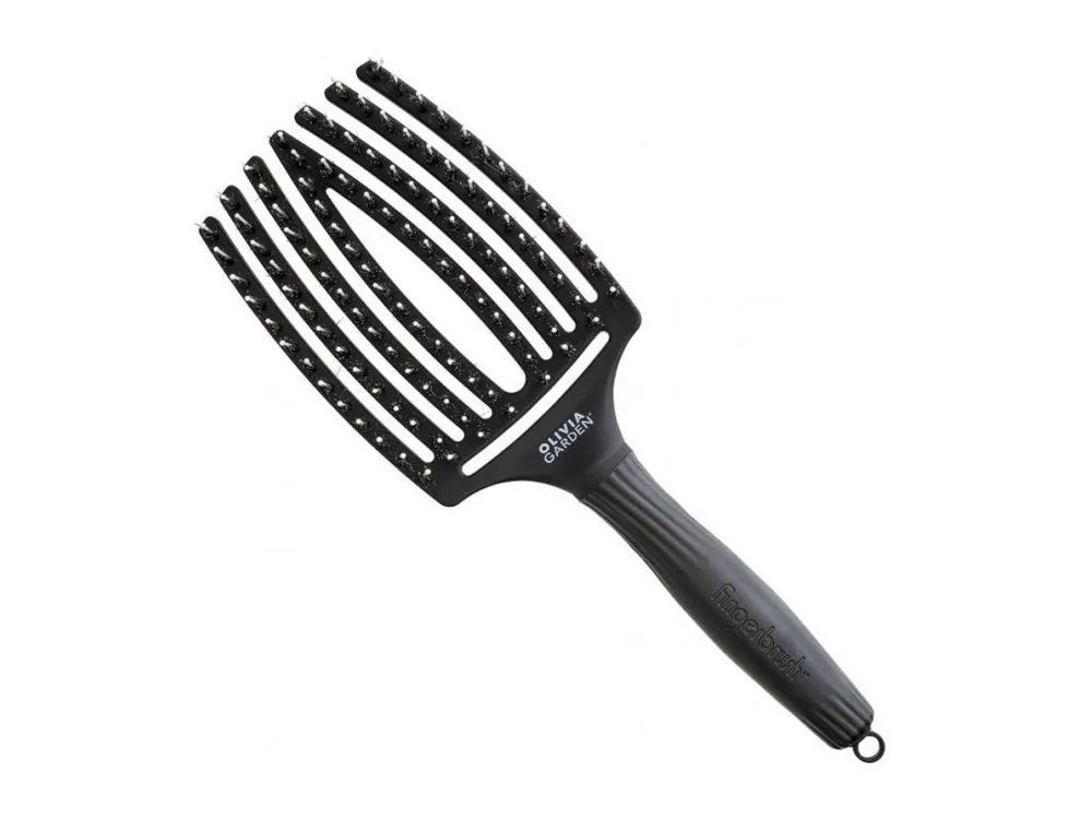 Poslední Šance OLIVIA GARDEN FB1PC-CL Fingerbrush Combo Large Black - Profesionální kartáč s kančími štětinami