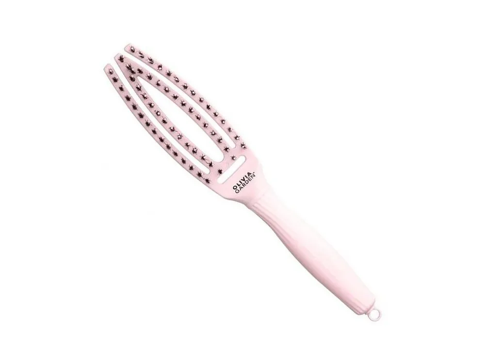 OLIVIA GARDEN FB1PC-PS Fingerbrush Small Pastel Pink - Profesionální kartáč s kančími štětinami Ihned K Objednání