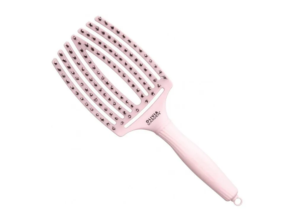 OLIVIA GARDEN FB1PC-PL Fingerbrush Large Pastel Pink - Profesionální kartáč s kančími štětinami Ihned K Objednání