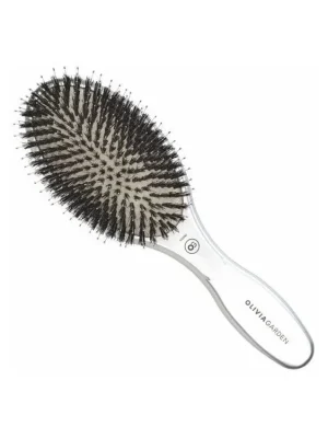 Pouze Dnes OLIVIA GARDEN SILVER Expert Care Oval Boar And Nylon - oválný kartáč s kančími a nylonovými štětinami