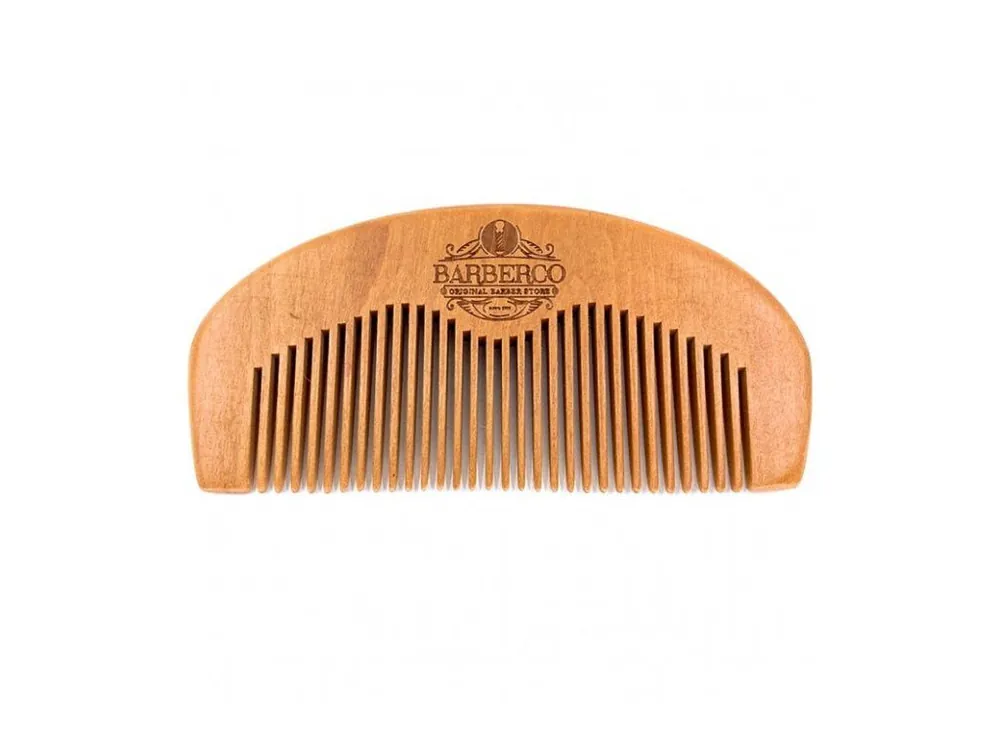 BARBERCO Dřevěný hřeben pro úpravu knírků a vousů - 10,8cm Speciální Cena