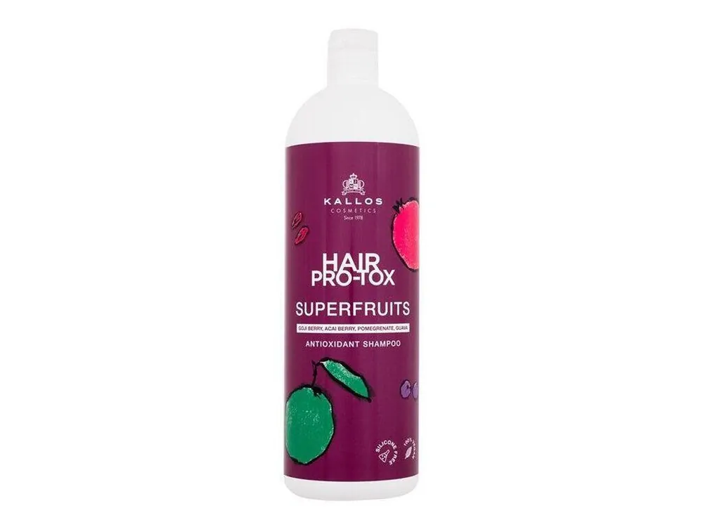 Expresní Doručení KALLOS Superfruits Pro-Tox Shampoo 1000ml - antioxidační šampon na poškozené vlasy
