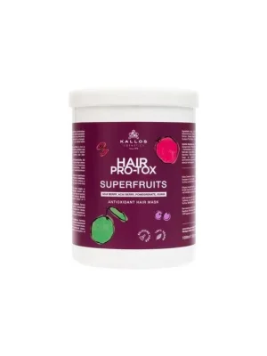 Zlevněný KALLOS Superfruits Pro-Tox Hair Mask 1000ml - antioxidační maska na poškozené vlasy