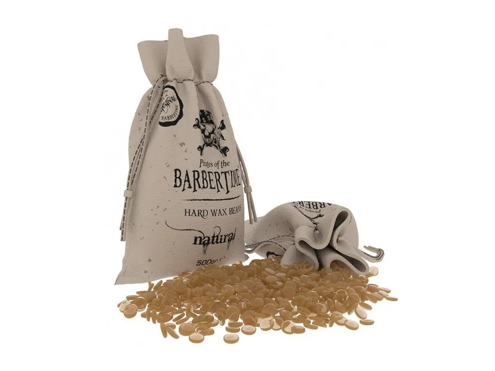 BARBERTIME Hard Wax Beans Natural 500g - depilační vosková zrnka Vrácení Zdarma