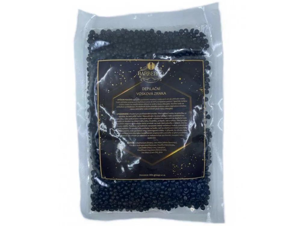 Hit Sezóny BARBERCO Hard Wax Beans Black 250g - depilační vosková zrnka - černá