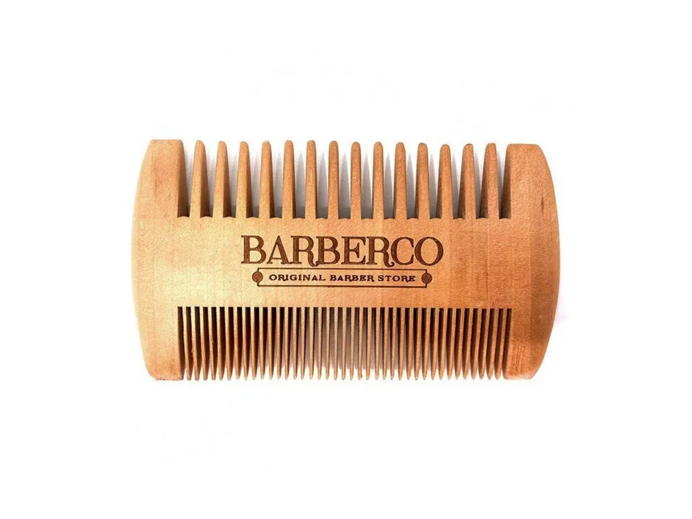 Objednat Nyní BARBERCO Dřevěný dvoustranný hřeben pro úpravu knírků a vousů - 9,8cm