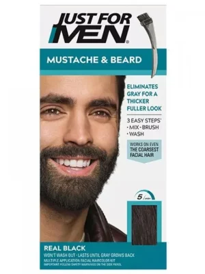 Objednat Nyní JUST FOR MEN M-55 Mustache And Beard REAL BLACK - barva na vlasy a vousy - černá