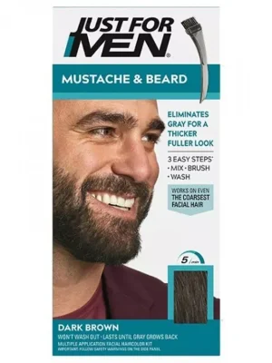 JUST FOR MEN M-45 Mustache And Beard DARK BROWN - barva na vlasy a vousy - tmavě hnědá Nová Kolekce