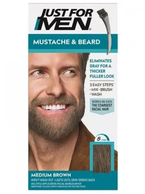 Výhodná Nabídka JUST FOR MEN M-35 Mustache And Beard MEDIUM BROWN - barva na vlasy a vousy - středně hnědá