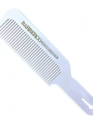 BARBERCO Clipper Comb White - bílý hřeben s ručkou na střihání vlasů Výhodná Nabídka