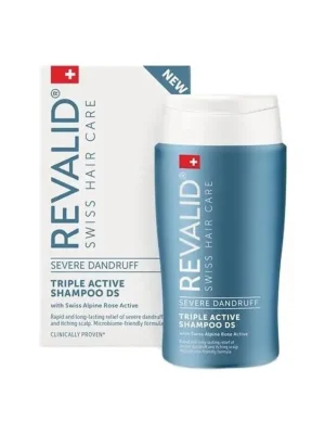 Dokud Zásoby Vydrží REVALID Dandruff Triple Active Shampoo DS 150ml - šampon proti lupům a seborei