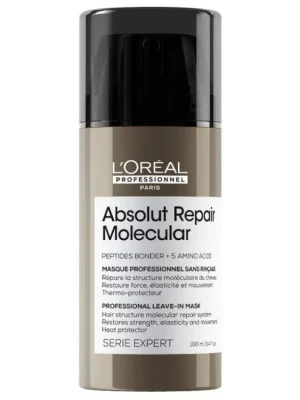 LOREAL Absolut Repair Molecular Leave-In Mask 100ml - bezoplach maska pro velmi poškozené vlasy Rychlé Dodání