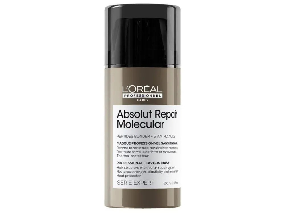LOREAL Absolut Repair Molecular Leave-In Mask 100ml - bezoplach maska pro velmi poškozené vlasy Rychlé Dodání