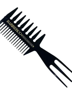 Cenová Bomba BARBERCO Three-Sided Comb Black - texturovací trojstranný hřeben na vlasy