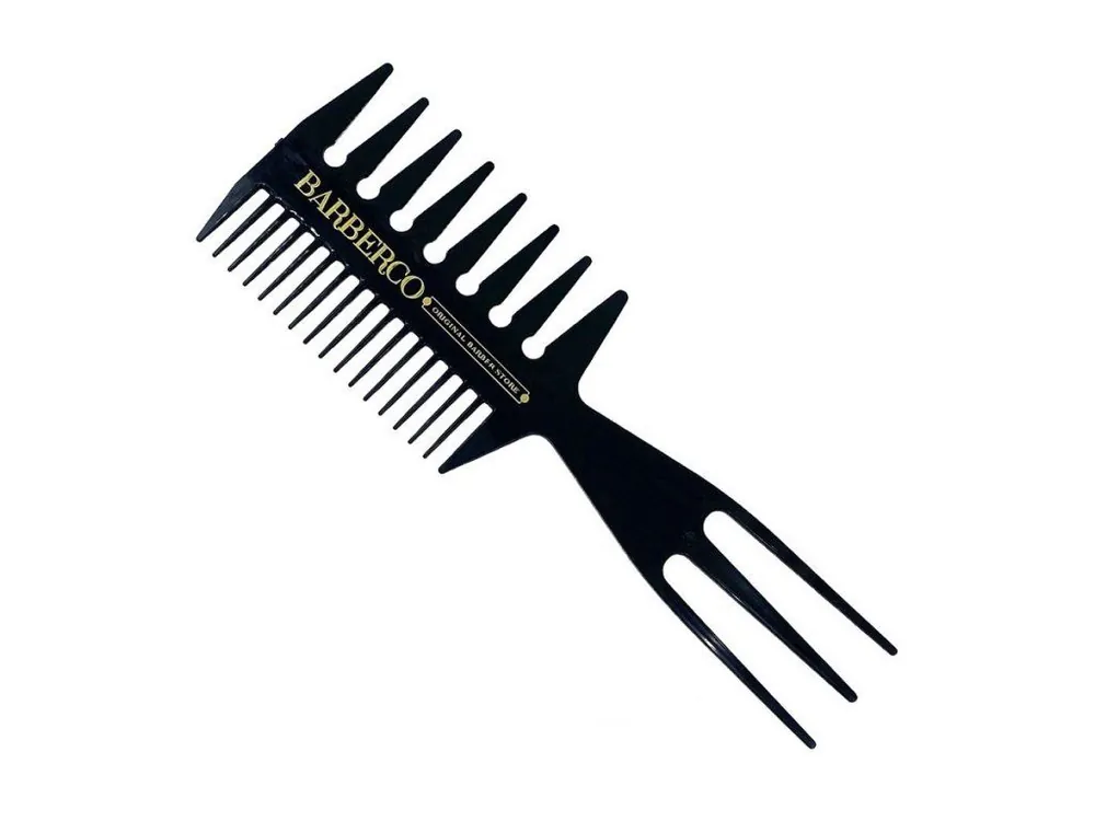 Cenová Bomba BARBERCO Three-Sided Comb Black - texturovací trojstranný hřeben na vlasy