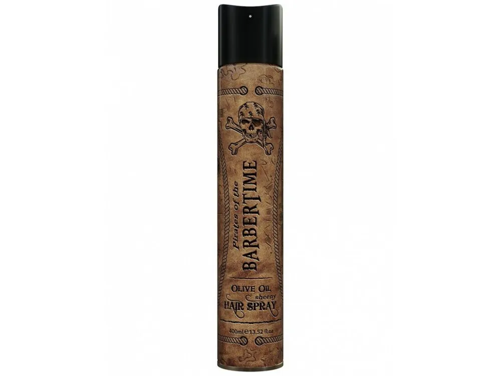 BARBERTIME Olive Oil Sheeny Hair Spray 400ml - pánský silně tužící lak na vlasy s leskem Sezónní Sleva